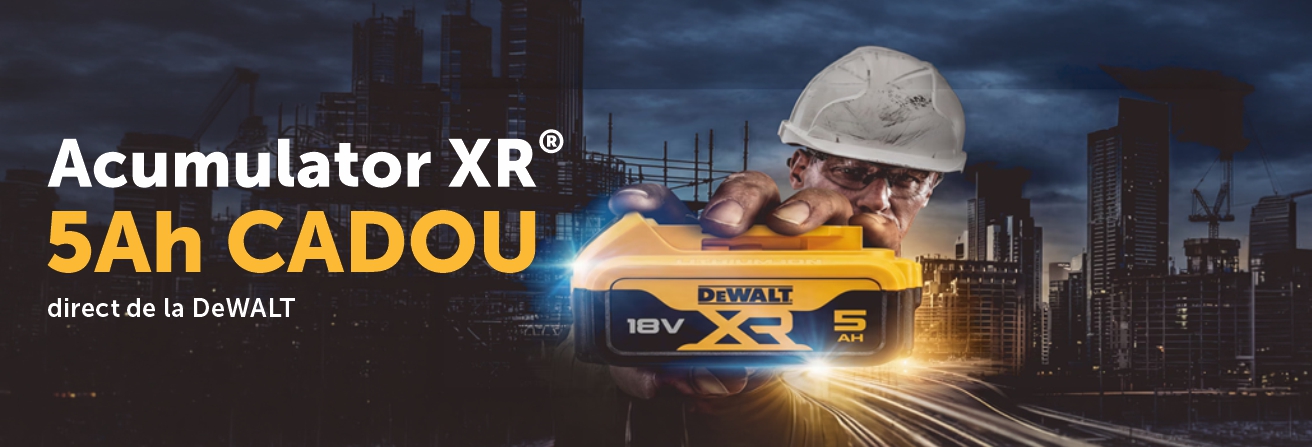 Putere si autonomie in plus cu acumulatorul XR&reg; de 5Ah CADOU!