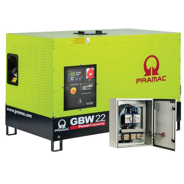 Generator diesel Pramac GBW22Y cu carcasă insonorizantă, recomandat de MASIF pentru uz profesional