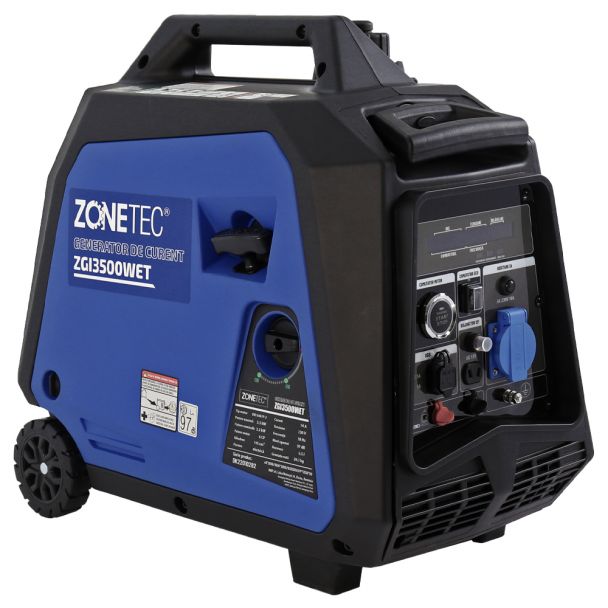 Generator silentios tip inverter ZONETEC ZGI3500WET, monofazat, 3.5 kW recomandat de specialistii Masif pentru alimentarea rulotei, camping sau locuinta