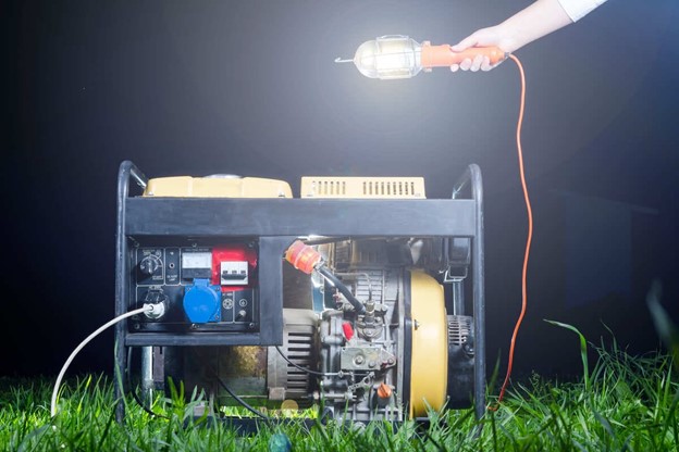Lampa alimentata generator