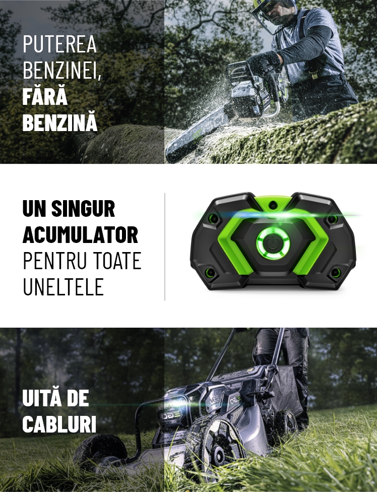 Ego Power - Echipamente cu acumulatori pentru parcuri si gradini