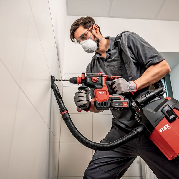 Ciocan rotopercutor cu acumulatori 18V Li-ion Flex CHE2-26 18.0-EC/5.0 SET, 2.6 J