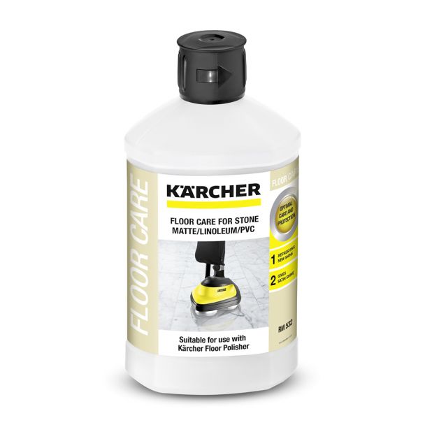Solutie pentru ingrijirea podelei din piatra mata, linoleum, PVC Karcher 6.295-776.0, 1 l