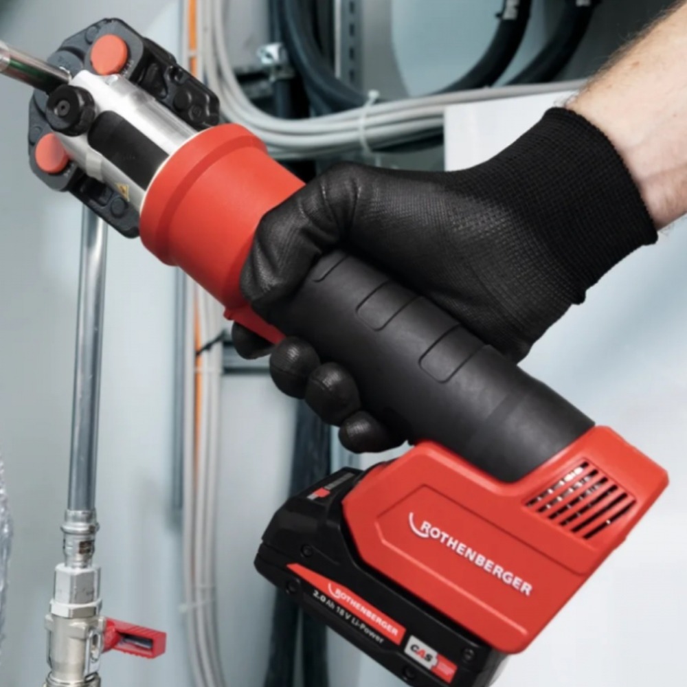 Masina de sertizat Rothenberger 1000005046, ROMAX NANO, 32 kN,  Set iJAW SV 15-22-28, 1 acumulator 18V, incarcator, CAS - imagine 7