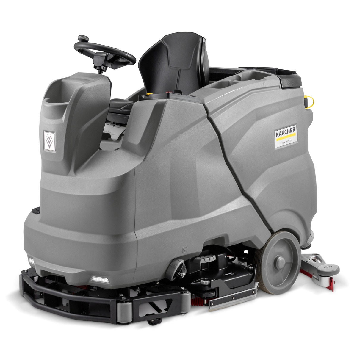 Masina de frecat aspirat cu post de conducere Karcher B 150 R Bp Pack+170 Ah AGM+D90, latime de lucru 900 / 1180 mm, cu acumulatori 36V / 170Ah