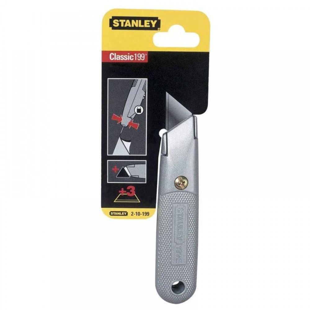 Cutit metalic 199E cu lama fixa Stanley 2-10-199, 140 mm, blister