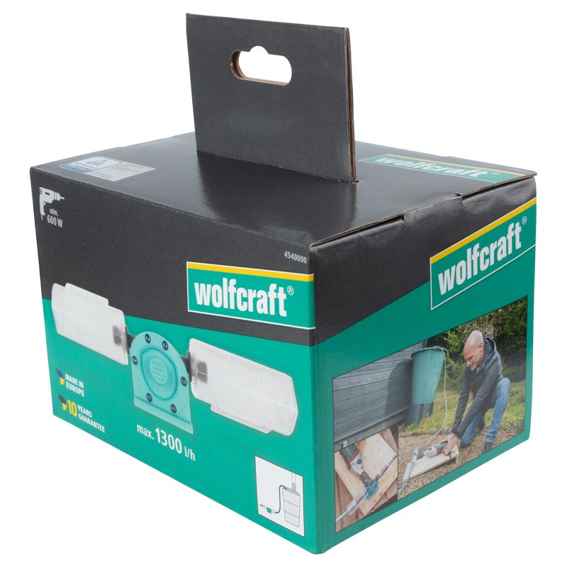 Pompa autoamorsanta Wolfcraft 4540000, cu carcasa din plastic, compatibila cu masina de gaurit, debit 1300 l/h - imagine 5