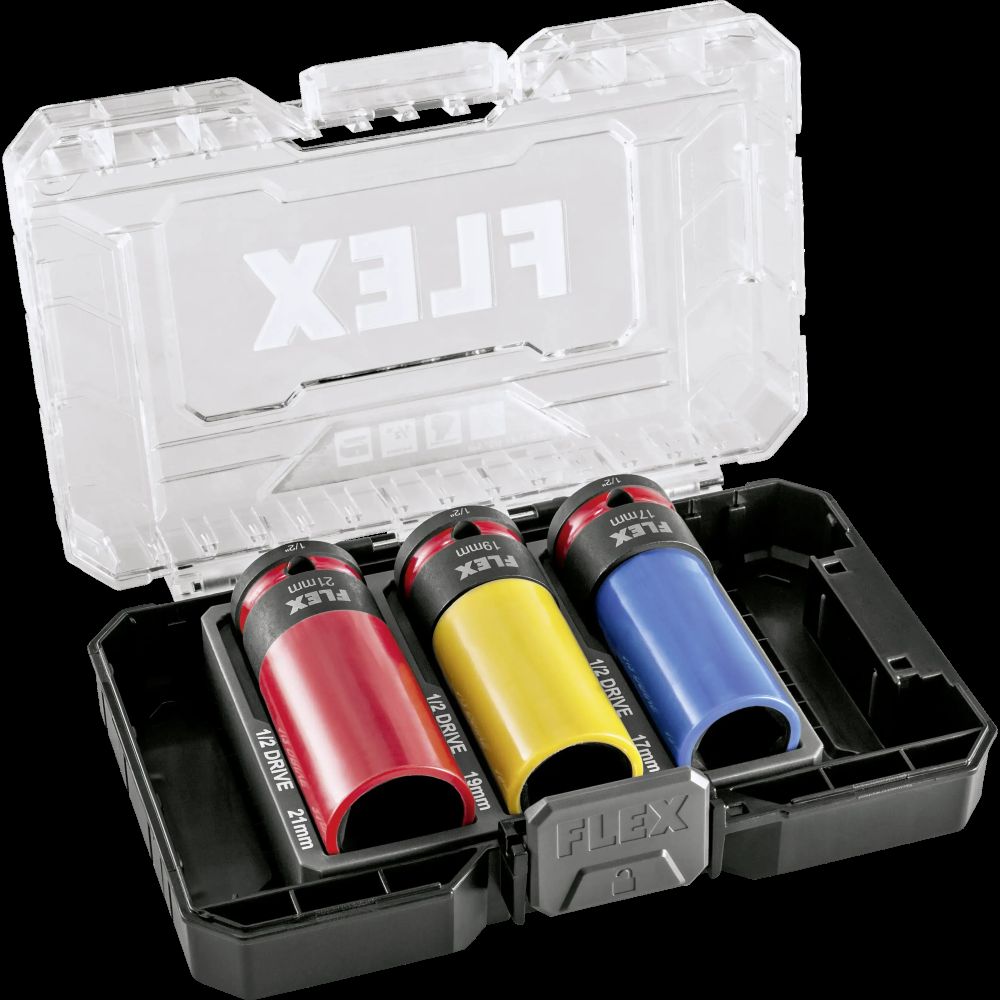 Set tubulare impact Flex IPS D17-21 1/2“ Set, patrat 1/2", 17-19-21 mm, 3 bucati - imagine 2