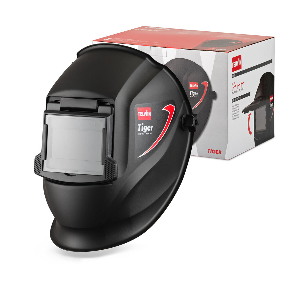 Masca de sudura pentru cap cu sticla adiactinica Telwin 802818, TIGER, MMA/Mig-Mag/TIG - imagine 3
