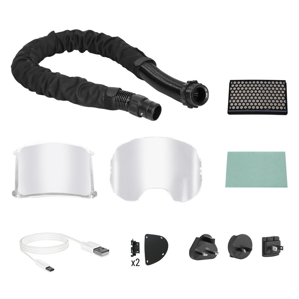 Masca de sudura automata cu sistem respirator Telwin 804792, GRANDVIEW AIR PAPR MMA/MIG-MAG/TIG, DIN 3/4-8/9-14 - imagine 5