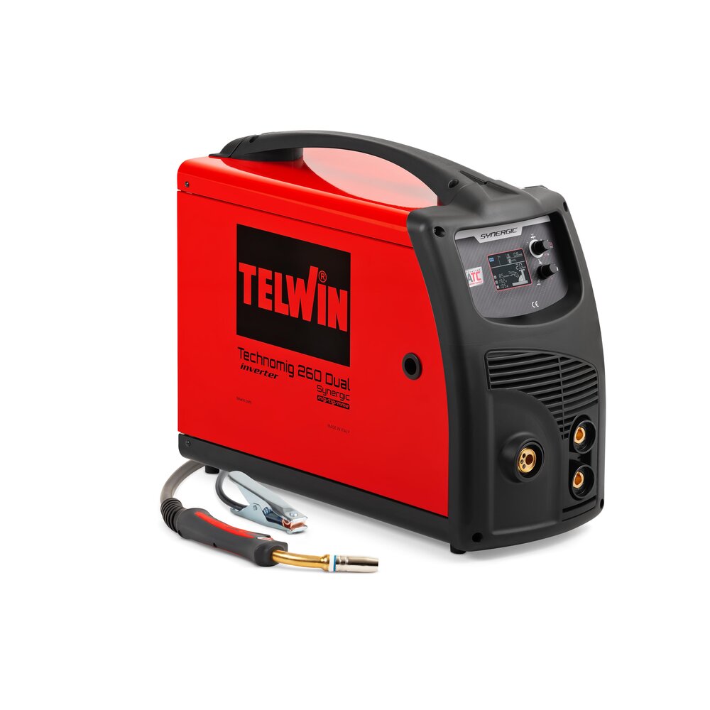 Aparat pentru sudura MIG-MAG/ MMA/TIG Telwin TECHNOMIG260DUAL_SYNERGIC, 250 A, sarma otel 0.6-1.2  mm, electrozi 1.6-4  mm, cu accesorii - imagine 5