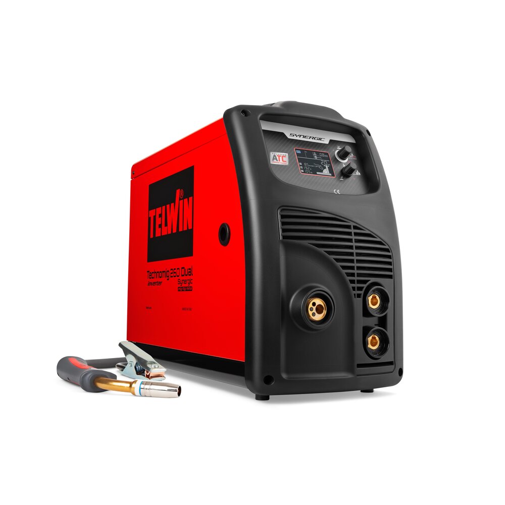 Aparat pentru sudura MIG-MAG/ MMA/TIG Telwin TECHNOMIG260DUAL_SYNERGIC, 250 A, sarma otel 0.6-1.2  mm, electrozi 1.6-4  mm, cu accesorii - imagine 4