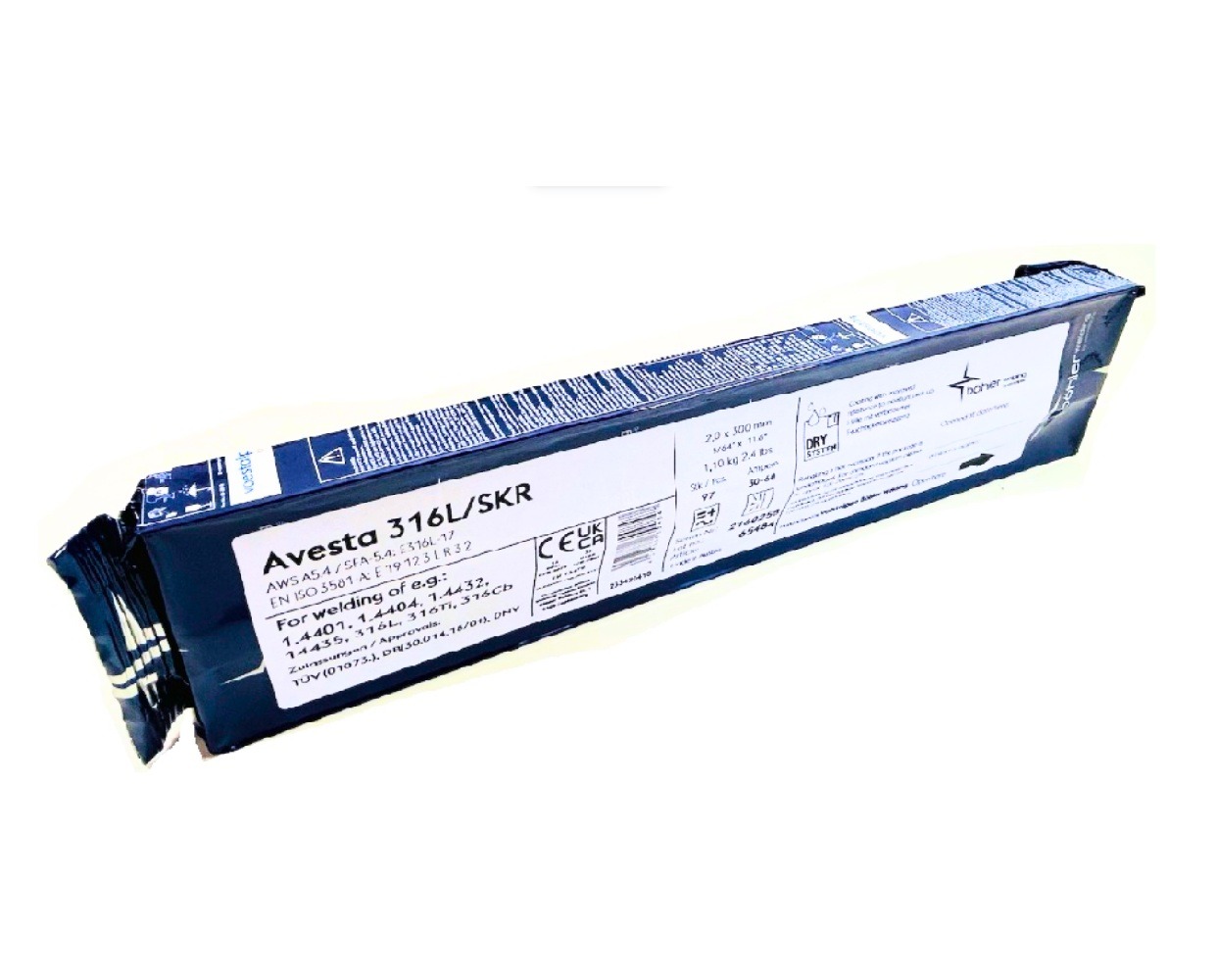 Electrozi inveliti pentru sudura otel inoxidabil Bohler 26767, AVESTA 316L/SKR, diametru 2 mm, 300 mm, 1.2 kg