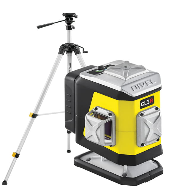 Set nivela laser cu linii 2 x 360° Nivel System CL2R SET SJJM1EX, fascicul rosu, 30/70m, acumulator 3,7 V, geanta transport, trepied 1,82 m