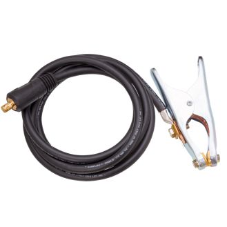 Cablu de sudura Deca 010314, lungime 3 m, sectiune 35 mm2, conector profesional de sudura DX50, cleste de masa 350 A