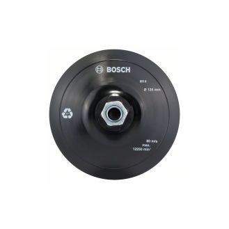Pad pentru slefuit Bosch 2608601077, 125 mm, fara gauri, compozitie dura, velcro