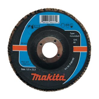 Disc lamelar Makita P-65165, granulatie A120, aluminiu zirconiu, 115X22.23 mm