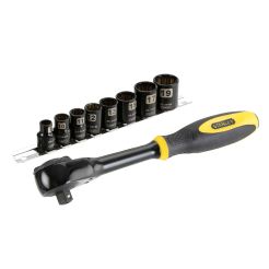 Trusa 9 tubulare cu clichet Stanley Fatmax 0-94-606, 3/8", 8 -19 mm