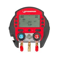 Manifold digital ROCOOL 600 Rothenberger 1000000569, -1 - 60 bar, 4 x 1/4" SAE, 1 senzor temperatura