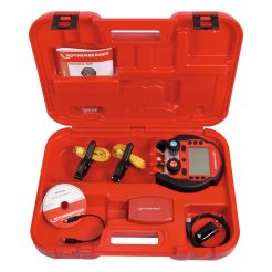 Manifold digital ROCOOL 600 Rothenberger 1000000572, -1 - 60 bar, 4 x 1/4" SAE, Red Box, Dataviewer, valiza transport