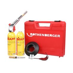 Set arzator ergonomic pentru lipiri Rothenberger 1000002369, Super Fire 3 Hotbox