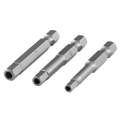 Set 3 biti siguranta hexagonal Wolfcraft 1264000, 4-5-6, 50 mm