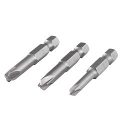 Set 3 biti siguranta Torq-Set Wolfcraft 1267000, 6-8-10, lungime 50 mm