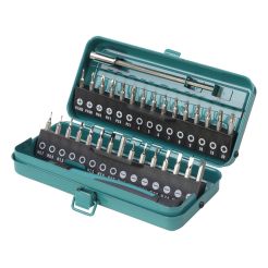 Set micro bit Wolfcraft 1389000,  32 piese in caseta metalica
