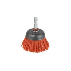 Perie Wolfcraft 1505000, tip oala, D 50 mm, nylon rosu, tija hexagonala 1/4"