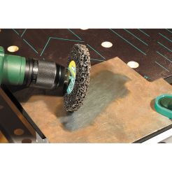 Disc de slefuire pt bormasina Wolfcraft 1674000, cu ax de prindere 6 mm, D 100x13 mm