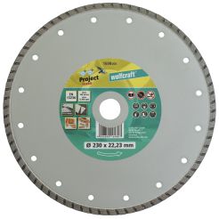 Disc diamantat Wolfcraft 1698000, Pro Turbo, sinterizat, margine/cant inchisa, D 230x22.2x7 mm

 