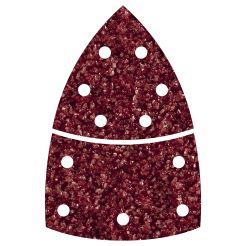 Set 10 foi abrazive autoadezive Wolfcraft 1811000, Gr. 40, perforate, foaie delta 95 mm + foaie baza cu scai