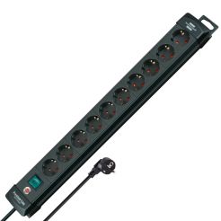 Prelungitor cu intrerupator Premium-Line Brennenstuhl 1951100100, 3.0 m, negru, 3x1.5 mmp, 10 posturi