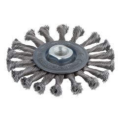 Perie impletita Wolfcraft 2149000, tip disc, D 115 mm, pentru polizoare unghiulare, filet M14