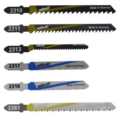 Set 10 panze pentru fierastrau pendular, taiere universala Wolfcraft 2358000, prindere in T, adancime taieri: 1 - 3 / 3 - 6 / 20 / 30 / 50 mm