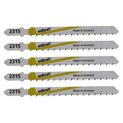 Set 5 panze pentru fierastrau pendular Wolfcraft 2365000, prindere in T, pentru lemn, adancime taiere 40 mm