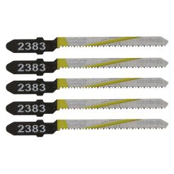 Set 5 panze pentru fierastrau pendular Wolfcraft 2393000, prindere in T, pentru lemn, adancime taiere 20 mm