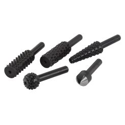Set 5 scule pentru frezare si zencuire Wolfcraft 2540000, tija prindere cilindrica 6.35 mm