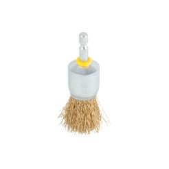 Perie de alama Wolfcraft 2738000, tip pensula, D 25 mm, tija hexagonala 1/4", lungimea sarmei 25 mm