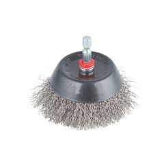 Perie Wolfcraft 2746000, tip oala, D 75 mm, otel inoxidabil, tija hexagonala 1/4"