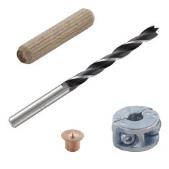 Set de dibluire de 8 mm Wolfcraft 2917000 ambalat in blister pe carton
