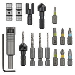 Set 16 piese gaurire insurubare FlipBit Wolfcraft 3086000 