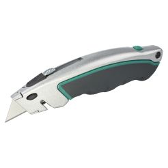 Cutter cu lama trapezoidala Wolfcraft 4131000, cu schimbare rapida, lama retractabila, cu magazie pentru lame