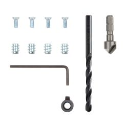 Set reparatii balamale pentru mobilier Wolfcraft 4657000, 11 piese