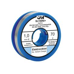 Cositor cu flux fara plumb CFH 52324, 70 g, 1 mm, EL 324, pentru electronica fina