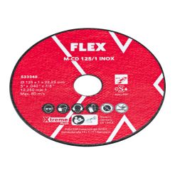 Set 10 discuri taiere otel, Flex 533348, D 125 x 22.2 x 1 mm