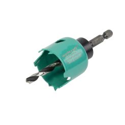 Carota de taiere din otel carbon Wolfcraft 5965000, diametru 40 mm prindere hexagonala 1/4" (6.35 mm) adancime taiere 30 mm
