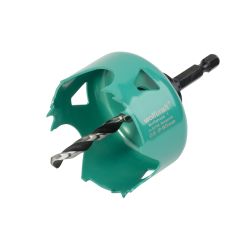 Carota de taiere din otel carbon Wolfcraft 5966000, diametru 60 mm prindere hexagonala 1/4" (6.35 mm) adancime taiere 30 mm
