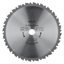 Panza pentru fierastrau circular de masa Wolfcraft 6554000, diametru 305 mm, diametru interior disc 30 mm, latime taiere 3.2 mm, 24 dinti, seria maro.
