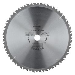Panza pentru fierastrau circular de masa Wolfcraft 6593000, diametru 350 mm, diametru interior disc 30 mm, latime taiere 3.2 mm, 32 dinti, seria maro.
